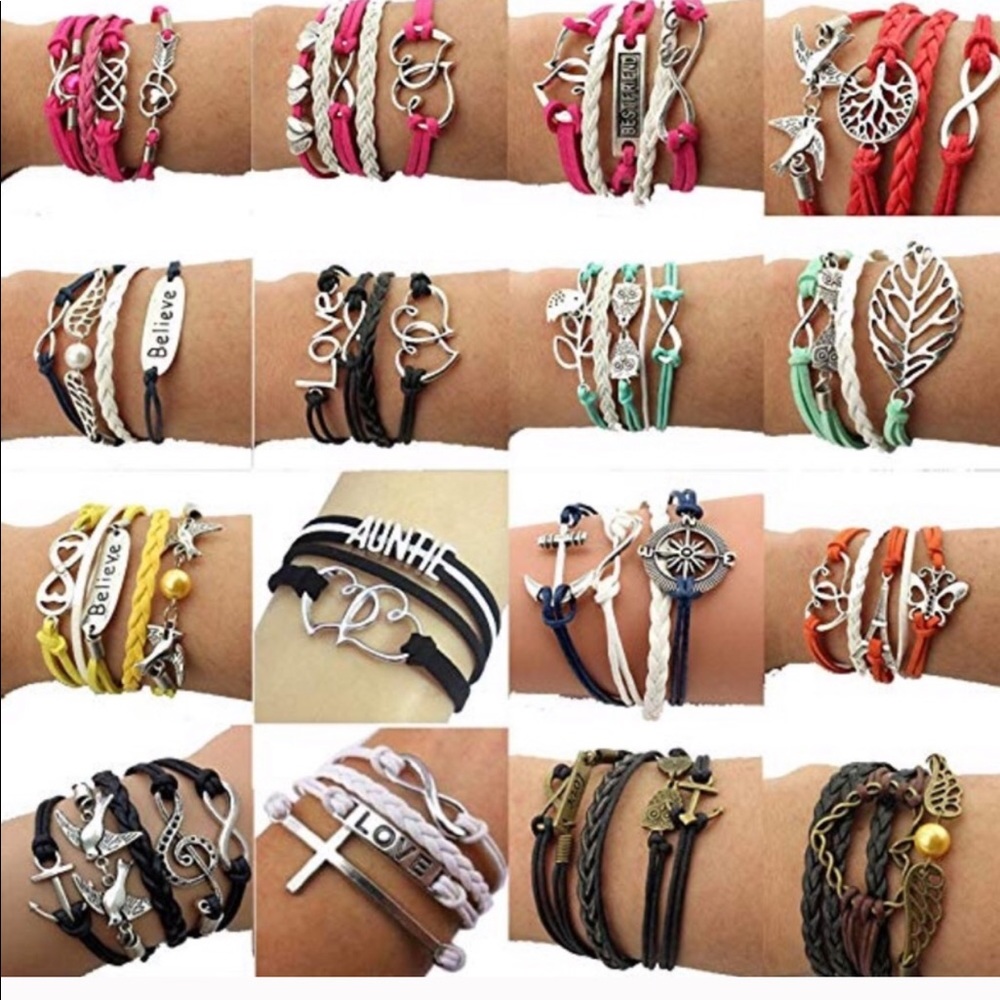 Leather Wrap Charm Bracelet variety - Picture 7 of 7